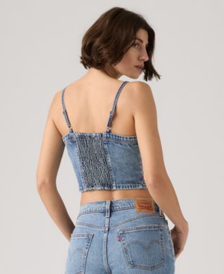 Women's Jadine Denim Cropped Camisole Tank Top