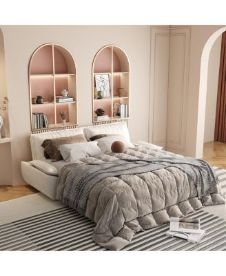 73.2" Queen Pull Out Sofa Bed, 3-in-1 Convertible Sleeper Loveseat,
