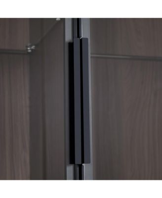 Casainc Modern 51.2" Tall Lighted Display Cabinet with Tempered Glass Door and Metal Frame