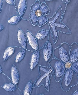 Adrianna Papel Women's Floral-Beaded Gown