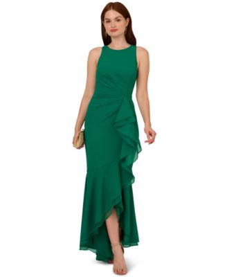 Women's Organza Crepe High-Low Gown