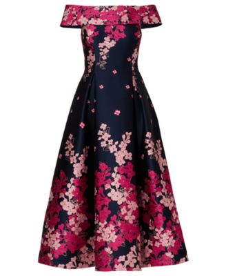 Women's Floral-Print Off-The-Shoulder Dress