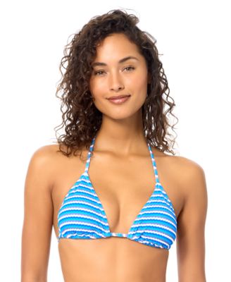 Women's Chloe Stripe V-Neck Swim Bikini Top