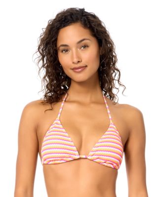Women's Chloe Stripe V-Neck Swim Bikini Top