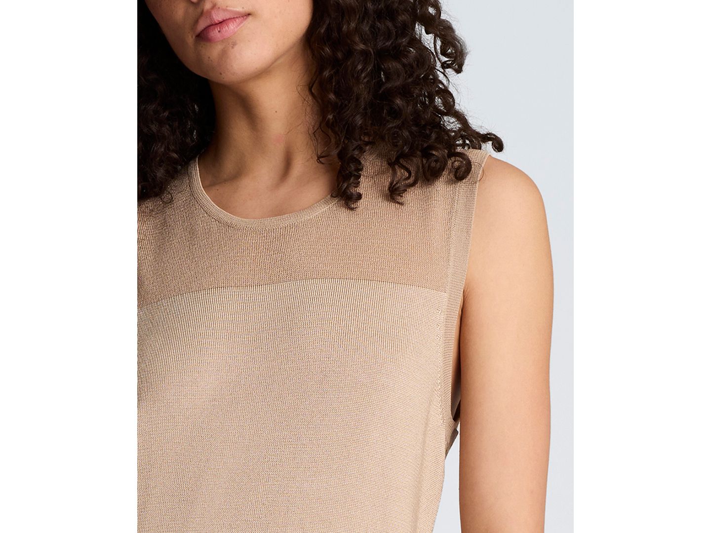 Женское платье Kenneth Cole Semi-Sheer Side-Slit Sleeveless, цвет: Серо-коричневый — фото 4