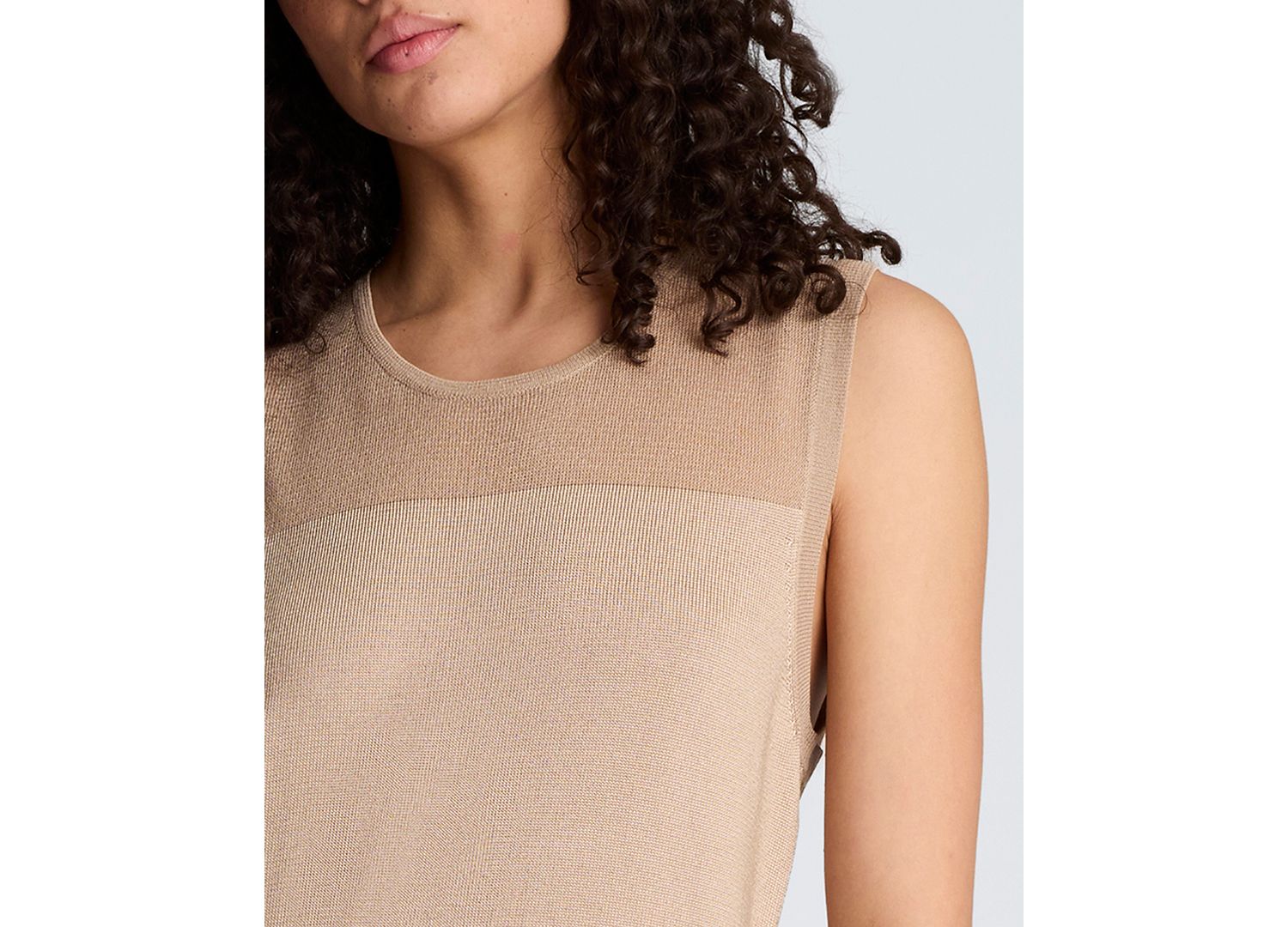Women's Semi-Sheer Side-Slit Sleeveless Dress