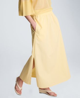 Women's Side-Slits Pull-On Maxi Skirt