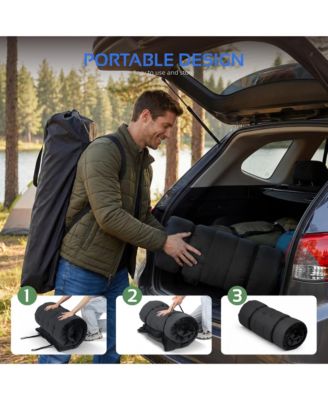 SUGIFT 2-Piece Folding Bed Camping Cots with Removable Cotton Mattress (2 in a set), 600 lbs