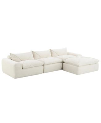 116" Fully Compressed Sofa - No Assembly Chenille