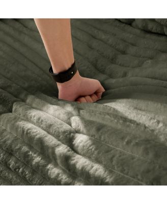 Plush Corduroy Ottoman