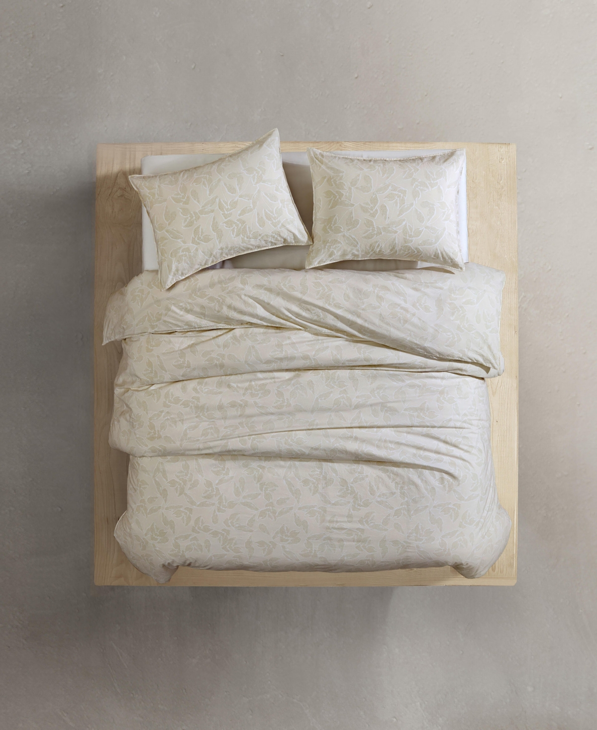 Calvin Klein Leaves Washed Percale 3-Pc. Duvet Cover Set