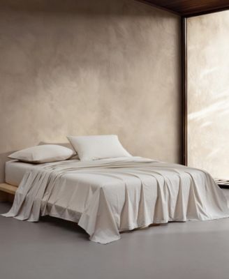 Printed Washed 200-Thread Count Cotton Percale 4-Pc. Sheet Set, Queen