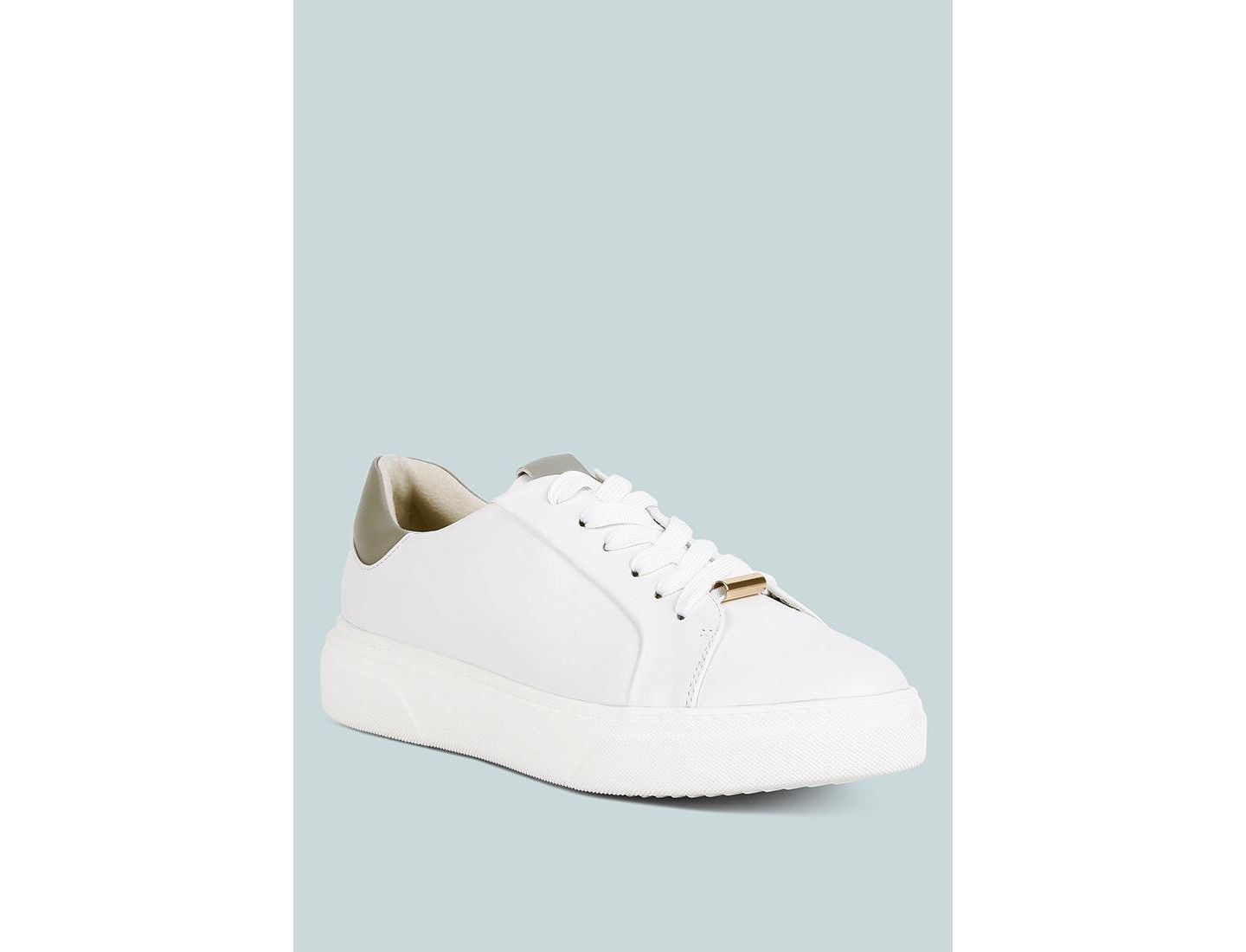Женские кроссовки Rag & Co Schick Lace Up Leather, цвет: Серый — фото 4