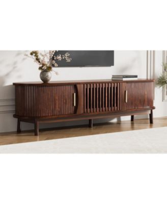 Farmhouse TV Stand for 75" TVs with Storage