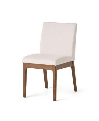 5-Piece Dining Table Set with Solid Wood Table and 4 Upholstered Chairs