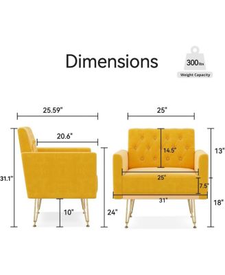 Velvet Armchair Single Chair