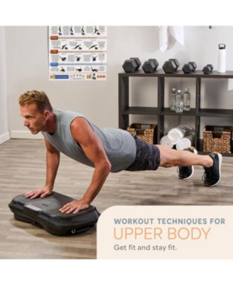 Whole Body Vibration Plate Workout Poster – Exercise Chart with Training Guide & Instructions for Vibration Plate Exercise Machine