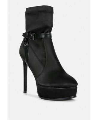 Rag and Co Womens Doesburg Satin Stiletto Ankle Boot