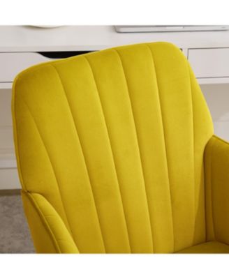 Grand Velvet Ergonomic Office Chair with Luxurious Gold Base