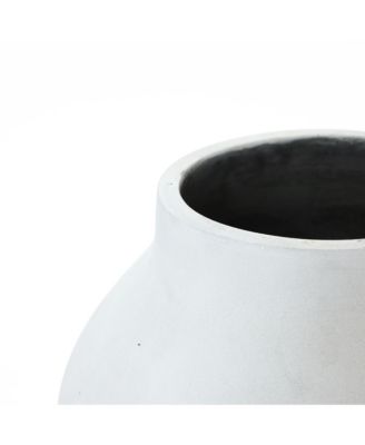 13.5" Floor Vase, Cement White Rustic Vases for Flowers, Large Vases for Decor Living Room, Decorative Flower Vase for Home Decor