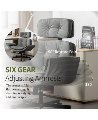Criss Cross Chair with Adjustable Armrests, Wheels & Headrest
