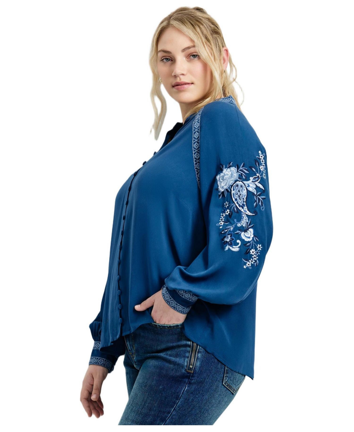 Women's Plus Size Chloe Embroidered Blouse