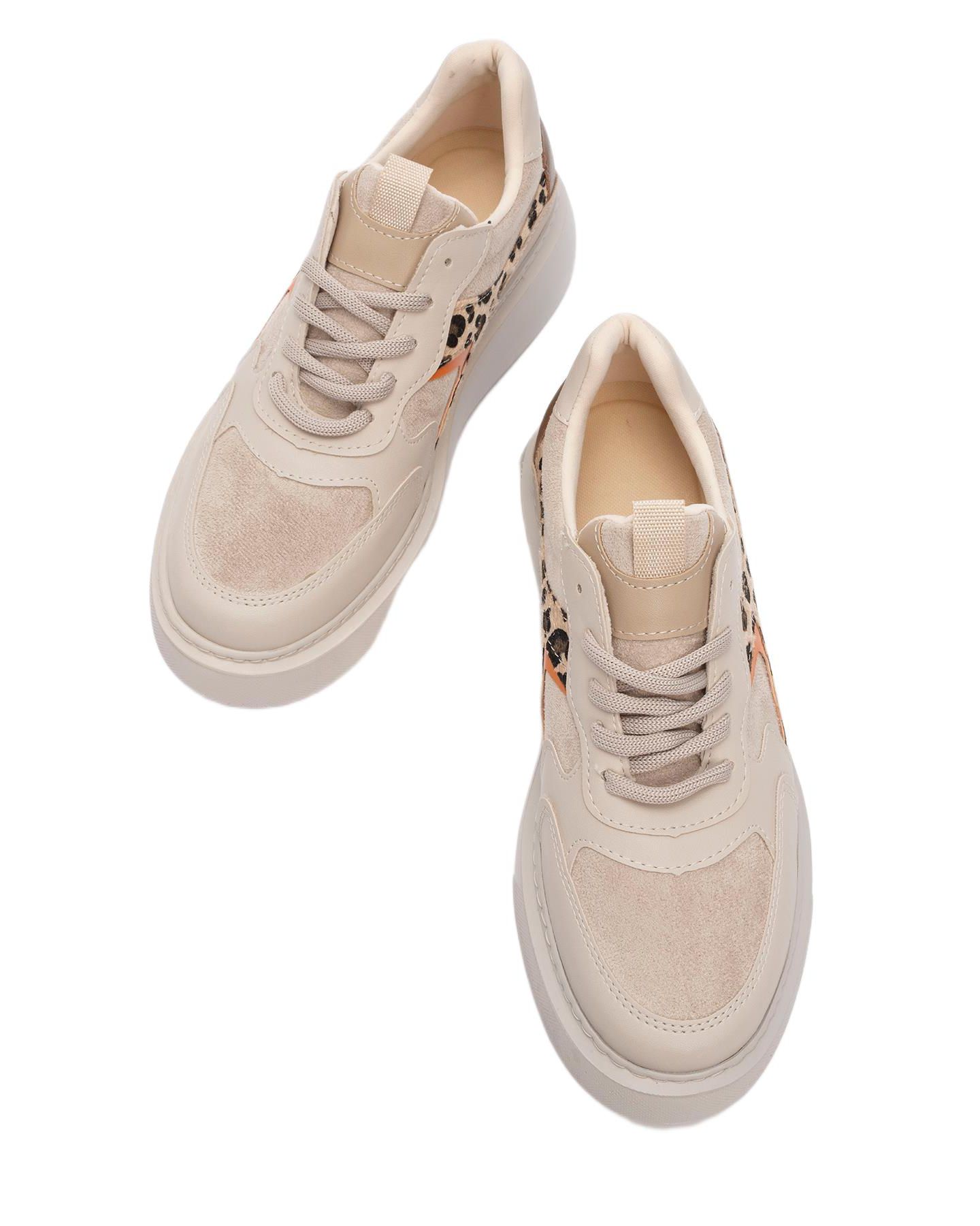 Женские кроссовки Prologue Shoes Ida Platform Fashion, цвет: Бежевый — фото 3