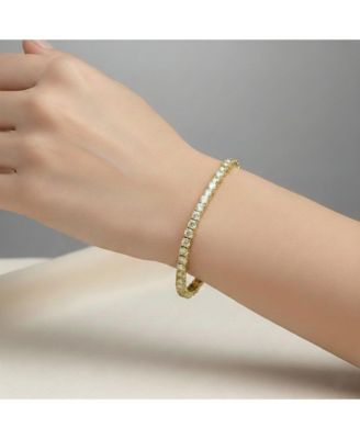 Classic Sterling Silver Radiant Cubic Zirconia Tennis Bracelet