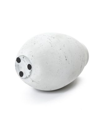 Antique White Cement Bulb Vase, Tall Home Accent for Floor and Tabletops