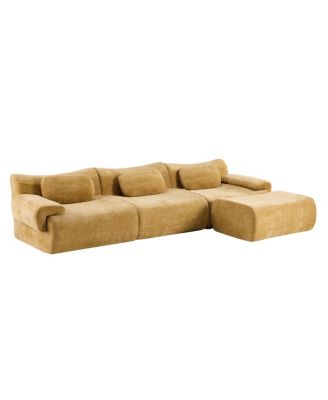 Modular Combination Armchair, Extra-Large Chenille Deep-Seat (3+1 Seater)