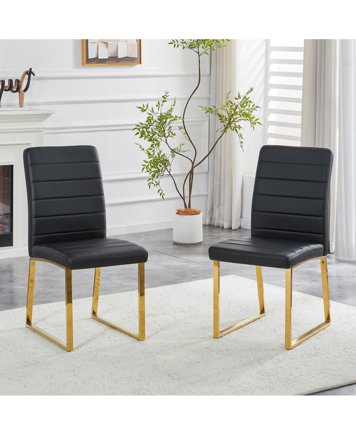 Streamdale Furniture 2-Pack Heavy-duty Chairs: Cushion, Iron Frame, Home/Office, Great Value