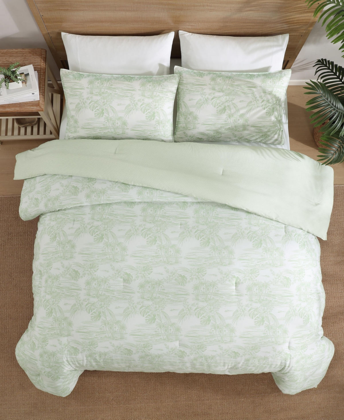 Tommy Bahama Home Beach Bluff Toile Cotton 3-Pc. Comforter Set