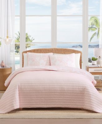 Beach Bluff Toile Cotton Reversible 3-Pc. Quilt Set, King