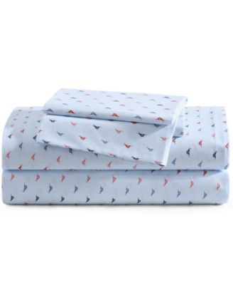 Iconic Marlin 200-Thread Count Washed Cotton 4-Pc. Sheet Set, King