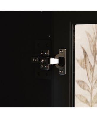 8-Shelf Wood Standard Bookcase Bookshelf With Glass Doors