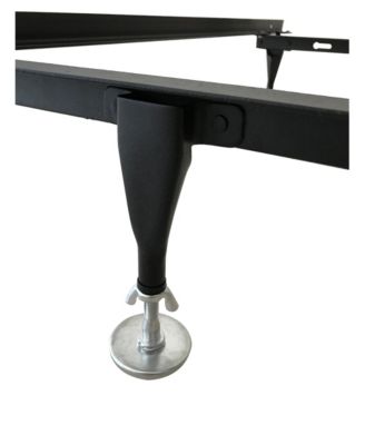 Set of Six Adjustable Metal Bed Frame Glides with Nylon Floor Protecting Base