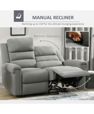 Modern Loveseat Recliner Sofa 2 Seater Couch with Thick Foan