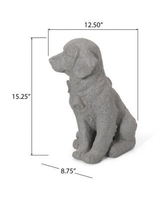 Charming Puppy Garden Statue with Vintage Finish