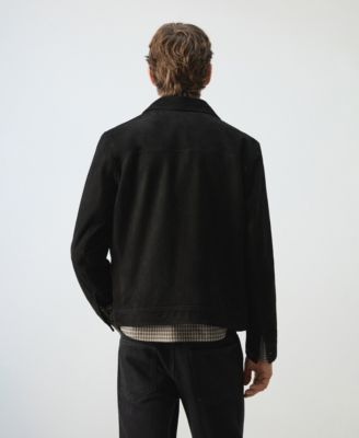 Men's Suede Leather Zipper Jacket