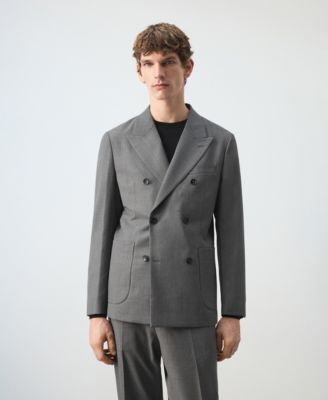 Men's Ricardo Regular Fit Double-Breasted Suit Jacket