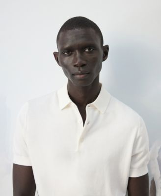 Men's Cotton Fine-Knit Polo Shirt