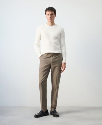 Men's Cotton Cable-Knit Sweater