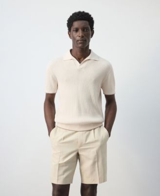 Men's Contrast Trim Cotton Polo Shirt