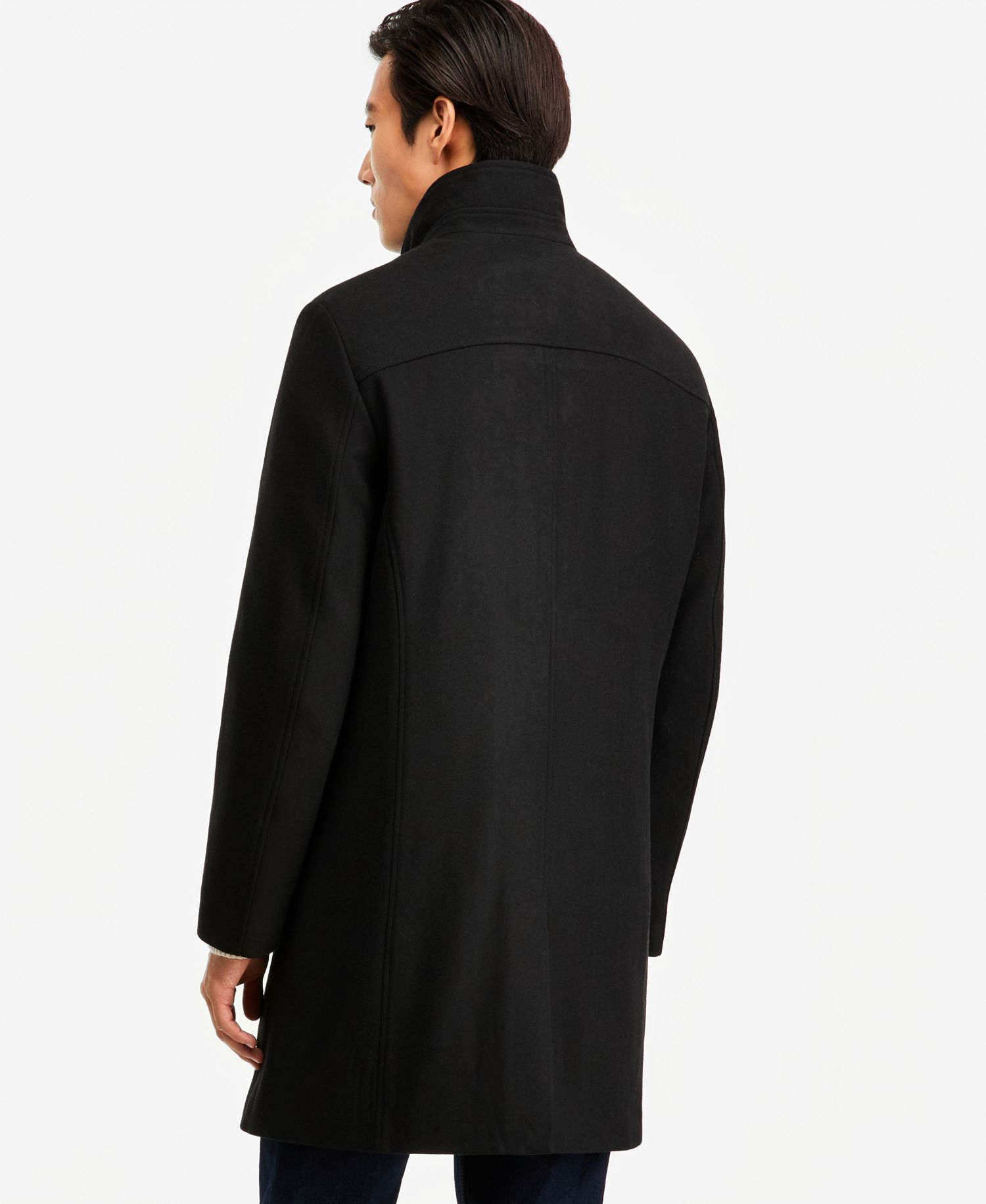 Men's Classic-Fit Bib Wool Blend Overcoat