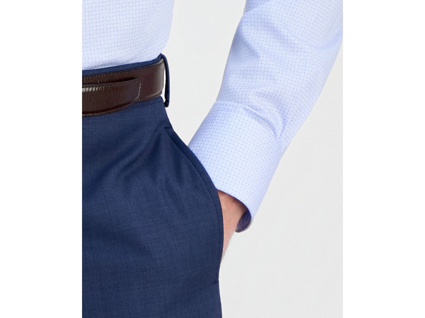 Мужская рубашка Tommy Hilfiger Geometric Pattern Dress Shirt, цвет: Синий — фото 5