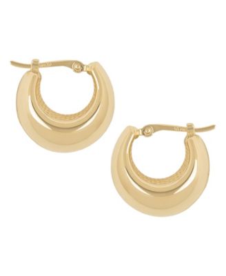 Bold Hoop Earrings in 14k Yellow Gold, White Gold, or Rose Gold