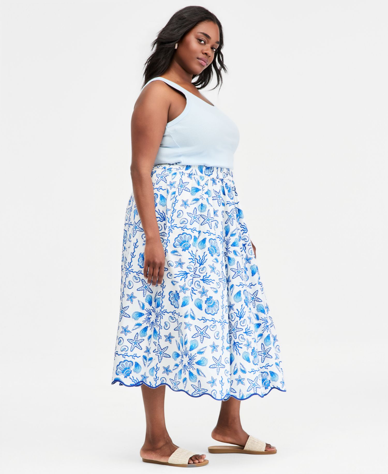 Women's Serene Shores Midi Skirt