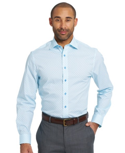Мужские платья Nick Graham Men's Woven Mosaic Geometric Dress Shirt