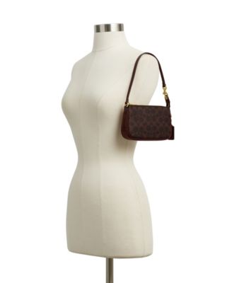 Plaza Mini Signature Canvas Slim Shoulder Bag 18