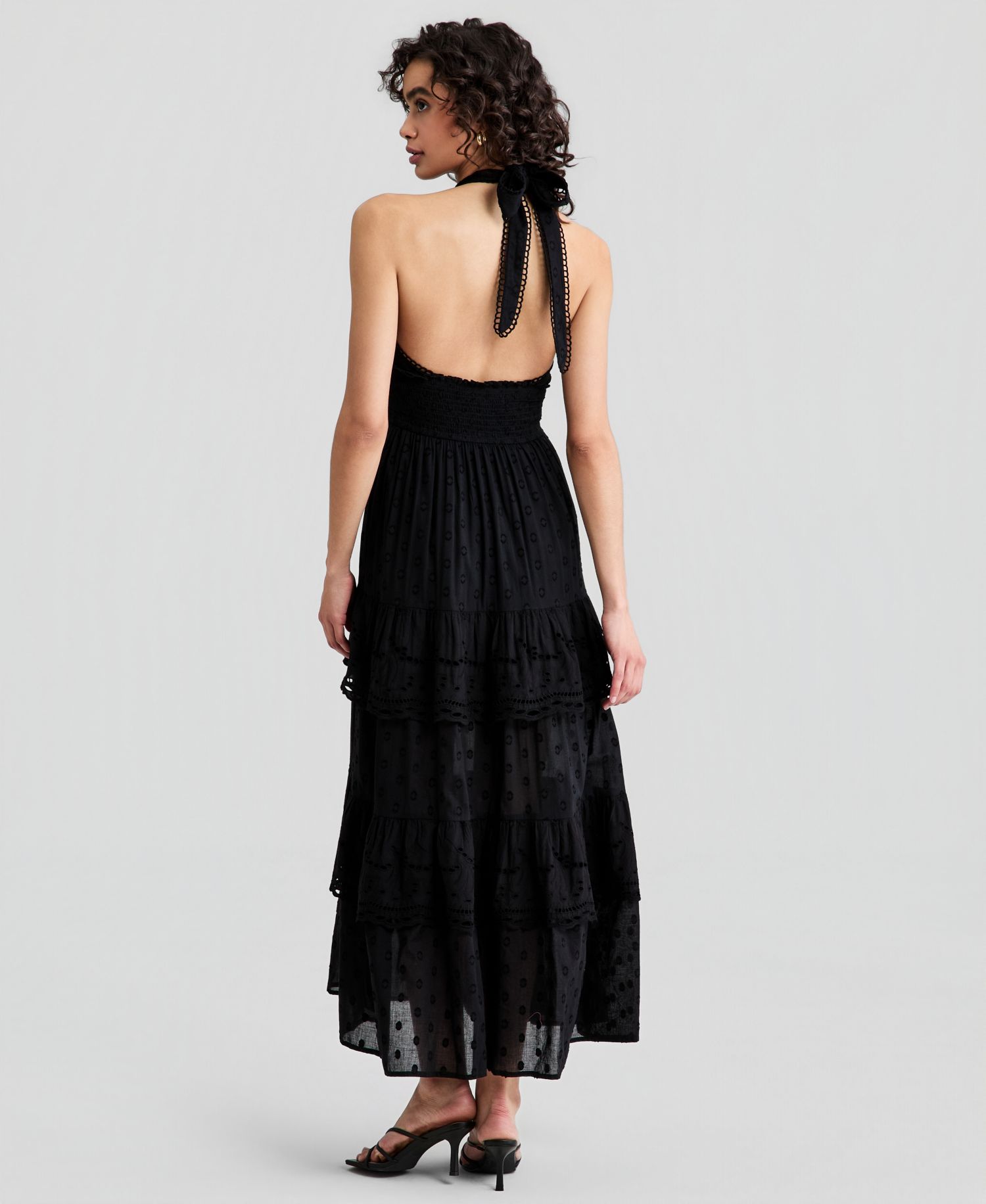 Women's Cotton Halter Tiered Maxi Dress, Macy's Exclusive